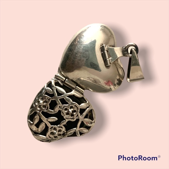Heart locket pendant .925 sterling silver - Picture 2 of 7